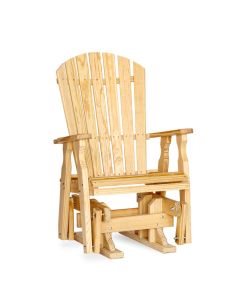 Wooden Fan Back Single Glider