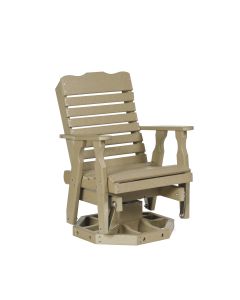 Swivel Curve Back Glider - Weatherwood