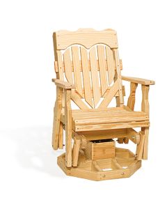 High Back Heart Swivel Glider