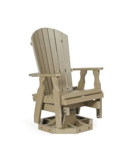 Swivel Fan Back Glider - Weatherwood