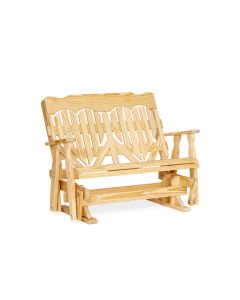 4' Wooden High Back Heart Glider