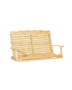 4' Wooden Curve Back Porch Swing 