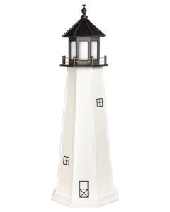 6' Amish Crafted Wood Garden Lighthouse - Cape Cod & Cape Florida - Black & White