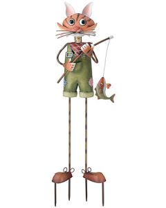 Cat Boy Kinetic 3-D Garden Stake 