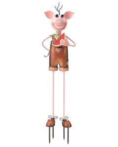 Pig Man Kinetic 3-D Garden Stake 