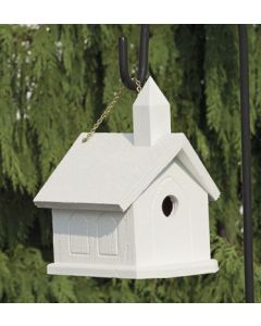 Church Birdhouse - White