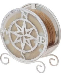 Compass Rose Coaster Holder