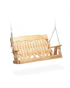 5' High Back Heart Porch Swing