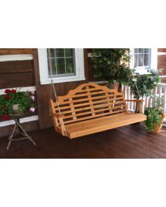 4' Marlboro Cedar Porch Swing - Cedar Stain