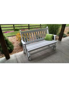 5' Traditional English Yellow Pine Glider - White
