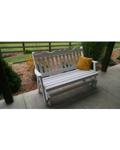 4' Royal English Yellow Pine Glider - White