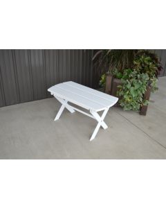 Folding Coffee Yellow Pine Table - White