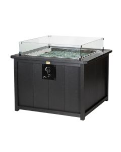 46" x 48" Summerside Fire Bar Table - Antique Mahogany & Black