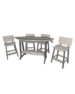 6' Surfboard Bar Height Table & 4 Chair Set