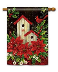 Winter Birdhouse Standard Flag