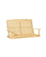 4' Wooden Curve Back Porch Swing 