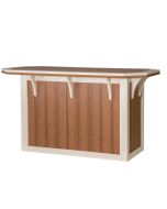 35" x 48" Poly Lumber SummerSide Bar - Antique Mahogany & Ivory