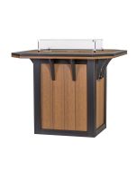 46" x 48" Summerside Fire Bar Table - Antique Mahogany & Black